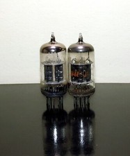 RARE Matched Pair RCA 5814A/12au7/ECC82 Black Plates tubes - 1960s - Test NOS
