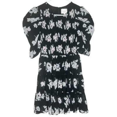 CINQ À SEPT Hollis Floral Smocked-Bodice Tiered Dress MSRP $395 Size 6 NWT