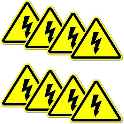 8 Stück Warnhinweis Aufkleber 6x5cm Blitz UV Schutz laminiert Warnung Sticker