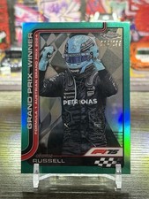 2025 Topps Chrome F1 George Russell GP Winner Aqua Refractor 020/199 #103