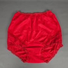 Vintage Rogers Diaphanique Sheer Style Red Lace Panty Brief