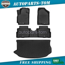 For 2010 2011 2012 2013 Kia Soul Tpe Floor Mats Liners Trunk Cargo Liner New