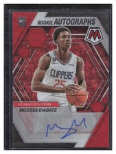 2022-23 Panini Mosaic Moussa Diabate Rookie Autograph Red Wave Charlotte Hornets