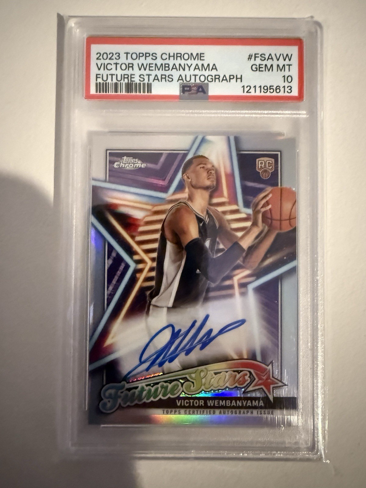 2023 Topps Chrome Victor Wembanyama RC Future Stars Auto PSA 10