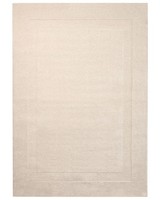 Teppich Wolle Cremeweiß Einfarbig Rechteckig 160X230 Cm Modern Kurzflor Kargil