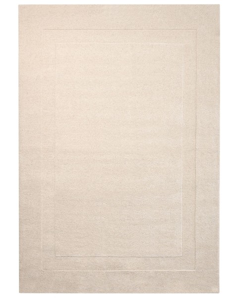 Teppich Wolle Cremeweiß Einfarbig Rechteckig 160X230 Cm Modern Kurzflor Kargil-image