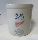 Red Wing Pottery Miniature 25 Gallon Advertising Candy Crock, 4 1/2" Tall Marked