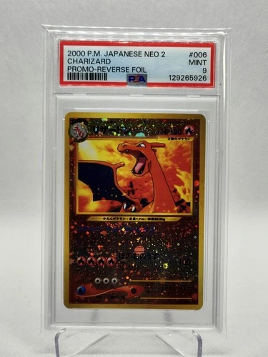 PSA 9 Charizard No.006 Reverse Holo Premium File 2 Japanese Pokemon TCG