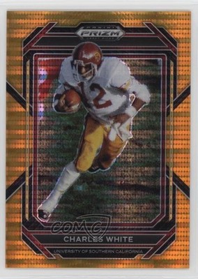 2023 Panini Prizm Draft Picks Orange Pulsar Prizm /49 Charles White #14 1ce5