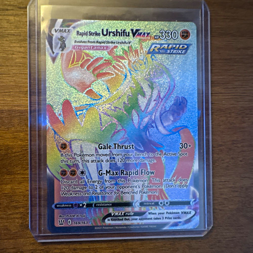 Rapid Strike Urshifu VMAX 169/163 Rainbow Secret Rare Battle Styles NM
