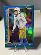 2025 Topps Chrome Cameron Dicker Aqua Refractor /299 Chargers