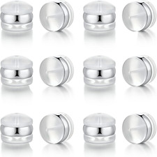 Silicone Earring Backs, 18K Gold Plated, Secure Locking for Heavy Earrings, Hypo