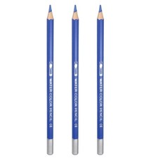 3Pcs Watercolor Pencils for Coloring Drawing Painting,Dark Blue