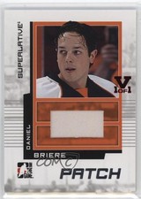 2009-10 ITG Superlative Volume 2 Silver Vault Ruby 1/1 Daniel Briere Patch k4s