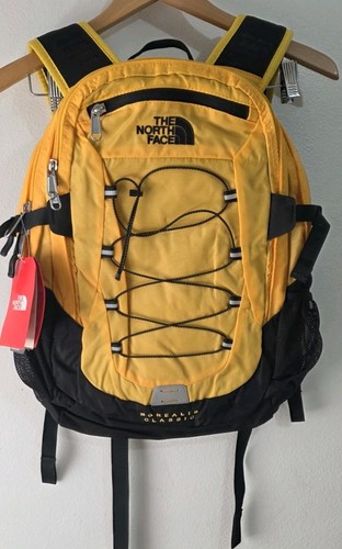 Zaino classico The North Face Borealis giallo nuovo con etichette borsa escursionismo scuola outdoor - Foto 3 di 7