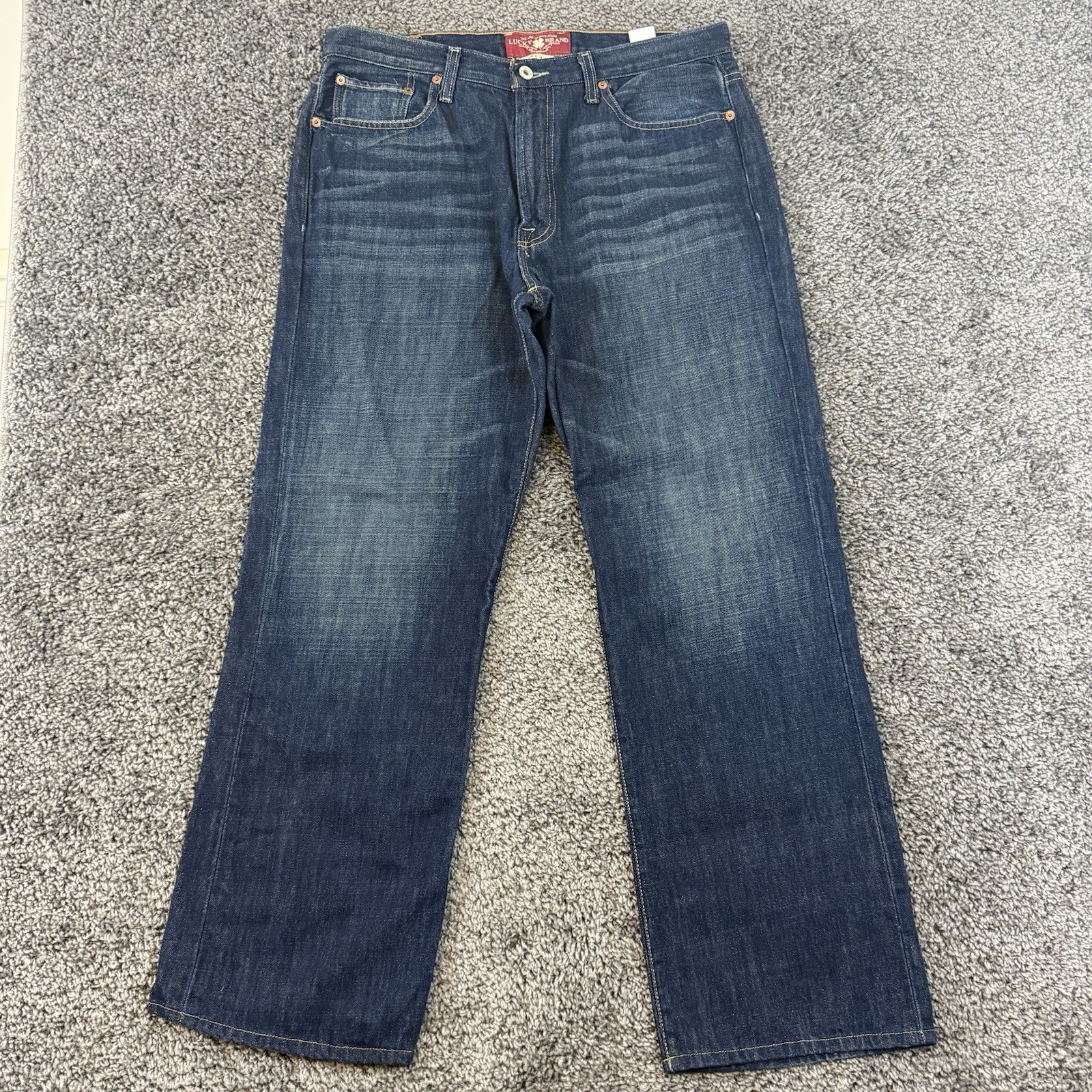 Mens 34x32 Blue 181 Relaxed Straight Dark Wash