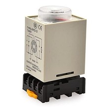 Time Relay AH3-3 DC 24V 60s 60 Seconds Timer Power ON Delay with Base Socket