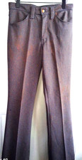 70s Unbranded Poly Disco Mod Dance Flare Leg Stretch Hippie Cool Pants 34x34