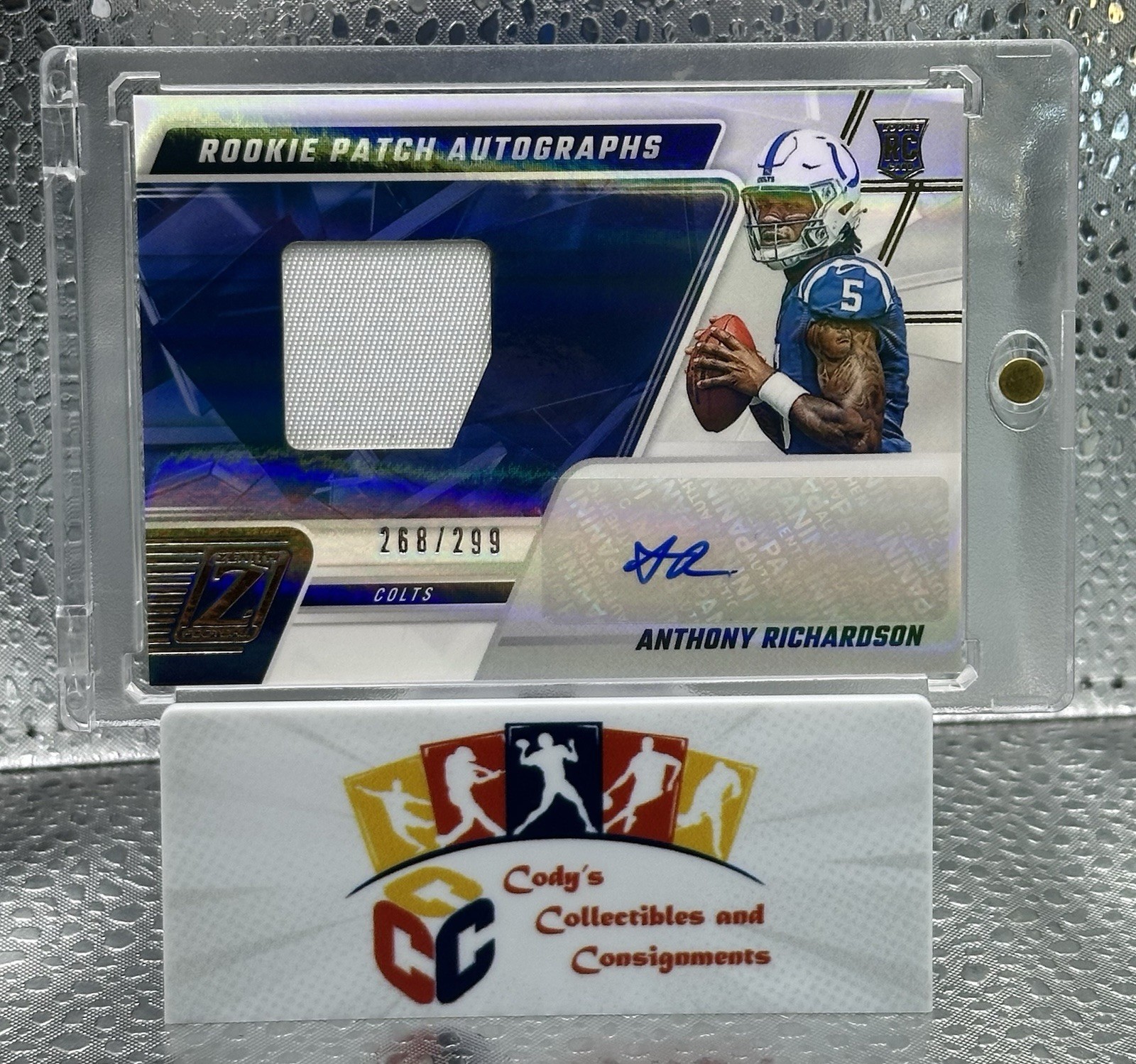 2023 Panini Zenith Anthony Richardson #202 Rookie Patch Autograph (RPA) /299