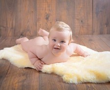 Premium Baby Sheepskin Rug Babycare Nursery Rug 100 Natural Lambskin Blanket...