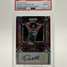 2023 Panini Prizm- Andre Jackson Jr PSA10Auto Sensational Signature #SSSO 09/88