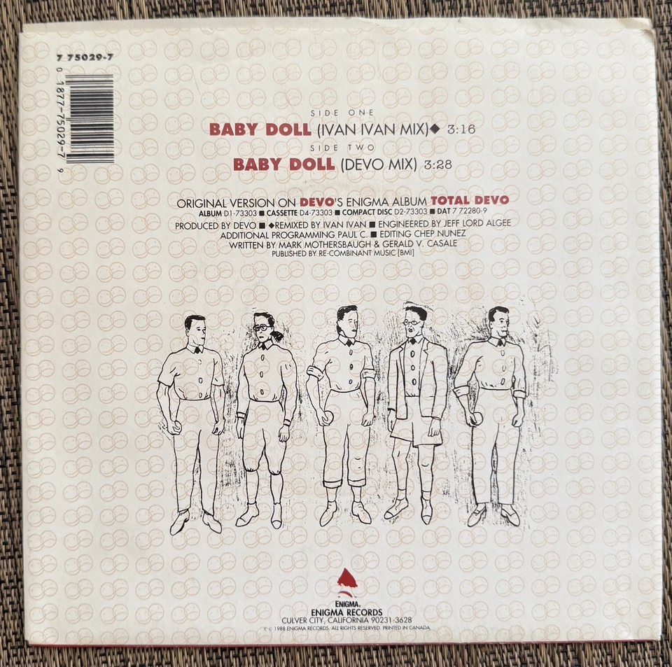 Devo - Baby Doll (Ivan Ivan Mix)/ Baby Doll (Devo Mix) - Enigma 7 75029-7 - M PS Foto 2 de 4