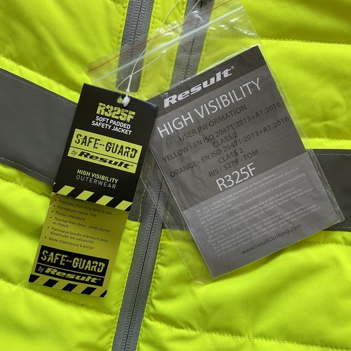 NWT Result Safeguard Soft Padded Jacket Womens XS Safety Yellow Reflective R325F - Picture 5 of 10