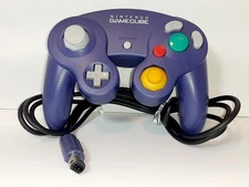 ORIGINAL GENUINE Nintendo Gamecube Controller Purple DOL-003 VINTAGE TESTED WORK