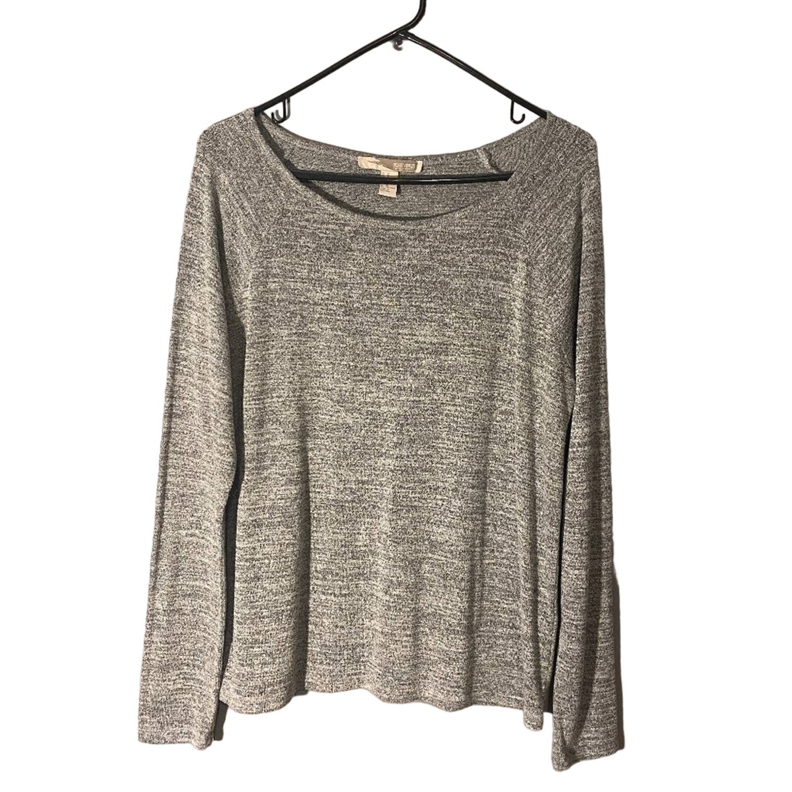 Forever 21 Basic Gray Long Sleeve Simple Casual T… - image 1