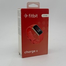 Fitbit Charge 6 Smart Watch Coral Champagne Gold - New