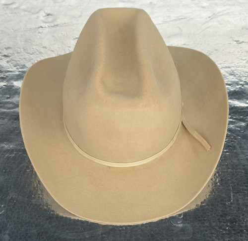 Stetson Beige Western Cowboy Hat Tan/Beige Felt Made in USA Size 7 1/4
