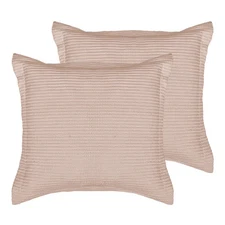 Levtex Home  Set of 2 Cloud Waffle Blush Euro Sham 100% Cotton 26 in x 26 in NWT