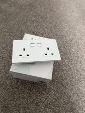 Lightwave RF Gen 2 Smart Socket L42WH 2 Gang Double Socket White Metal - New