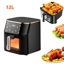 12L Large Air Fryer 1400W Low Fat Oil free Healthy Oven Frying Kitchen Cooker