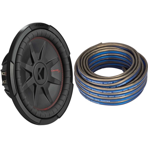 Kicker 48CWRT122 CompRT 12" Subwoofer, DVC, 2-ohm - Includes Speaker Wire