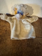 Vintage Steiff Mohair Mungo Monkey Hand Puppet Blue Eyes Germany 8.5" Plush Toy
