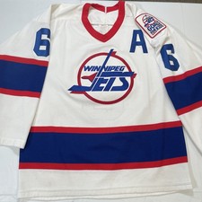 VINTAGE PHIL HOUSLEY #6 WINNIPEG JETS NHL JERSEY - Size Small