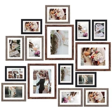 Picture Frames Set, Gallery Wall Frame Set Picture Frames Collage 15 Pack for...