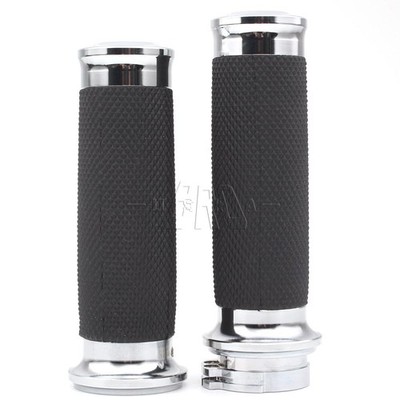 Motorrad Chrom 1'' Lenker Handgriffe passend für Harley Touring Chopper Bobber DE