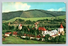 Ham Radio QSL YO8BPS Romania 1973 Putna Monastery Scenic Postcard