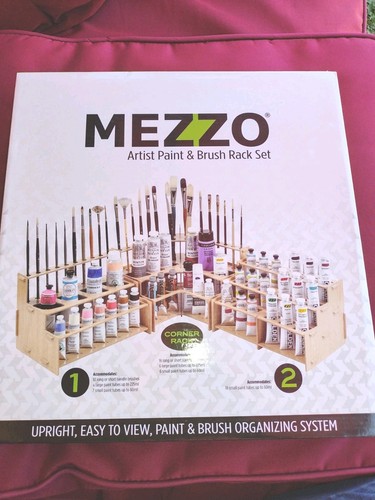 Mezzo Rack Mezzo Artist Brush and Paint Tube Organizer Rack Set 3 Pieces - Wood ...