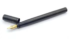 VINTAGE WATERMAN 15S SAFETY FOUNTAIN PEN IN BLACK 14K GOLD STUB BROAD NIB USA SB