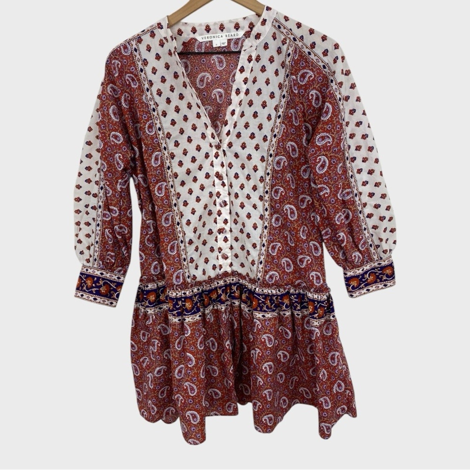 Veronica Beard Multicolor Jesila Patchwork Cotton… - image 2