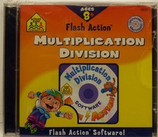 Software PC School Zone Flash Action Multiplication Division Age 8 NEW Jewel