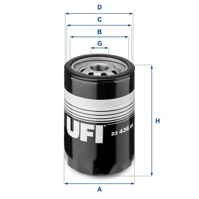 Filtro olio Filtro ad avvitamento 23.242.00 UFI per FORD MAZDA