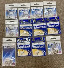 Lot Of 61 Mustad Fishing Hooks