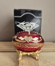 The Westminster Crystal CollectionRed & Gold Faberge Egg Style TrinketBox