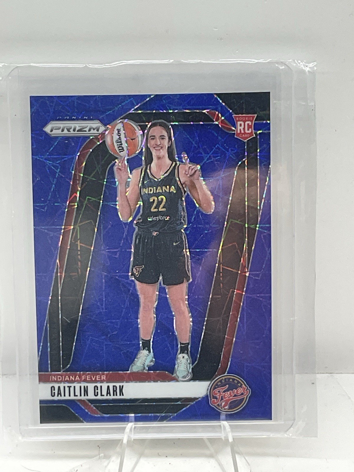 2024 WNBA Panini Prizm Caitlin Clark Blue Velocity #145 Rookie Card