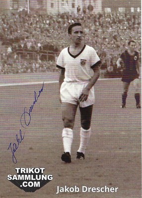 Jakob Drescher Autogrammkarte 10x15cm FC Bayern München Legende Munich Motiv s/w