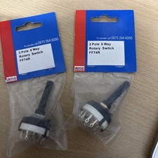 Two Pole Six Way Rotary Switch ( 2 Switches) Maplin FF74R